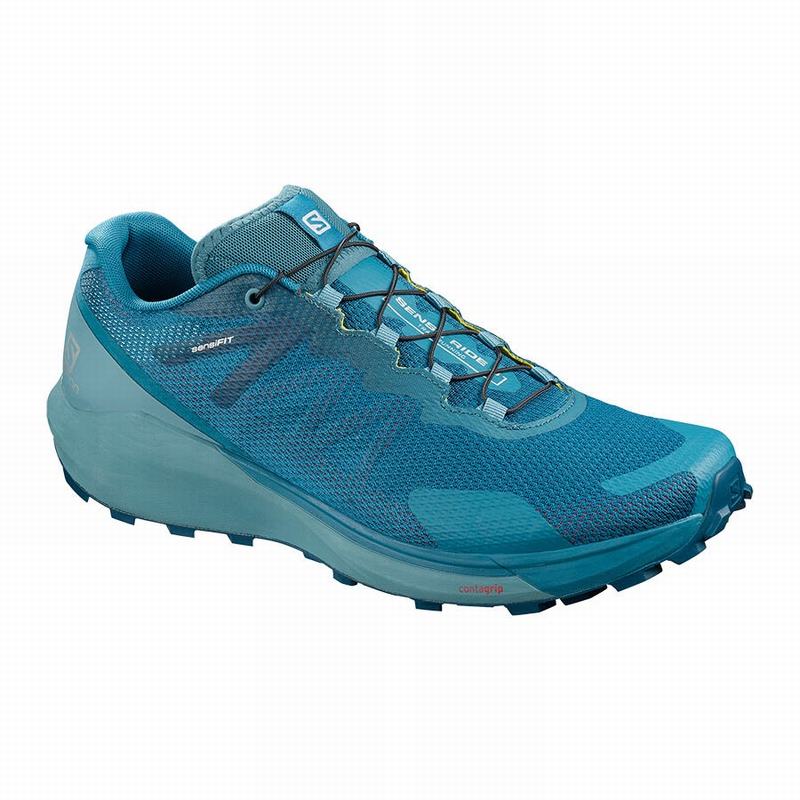 Salomon SENSE RIDE 3 Zapatillas De Running Hombre - Azules - Colombia (32509-KDJO)